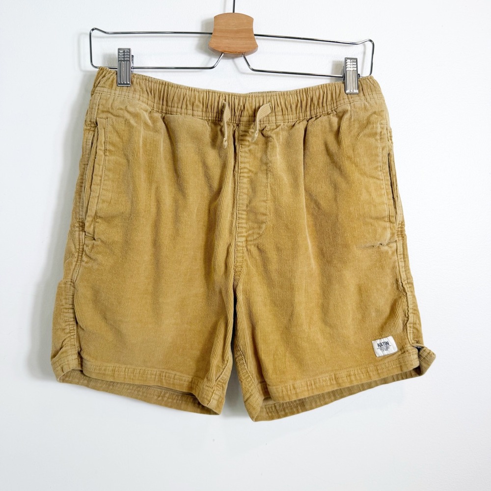 Katin Corduroy Cord Local Shorts Men Small Tan Brown 6" Inseam